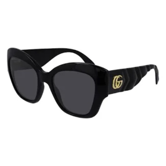 NEW GUCCI GG0808S 001 CAT EYE SUNGLASSES - Picture 1 of 4